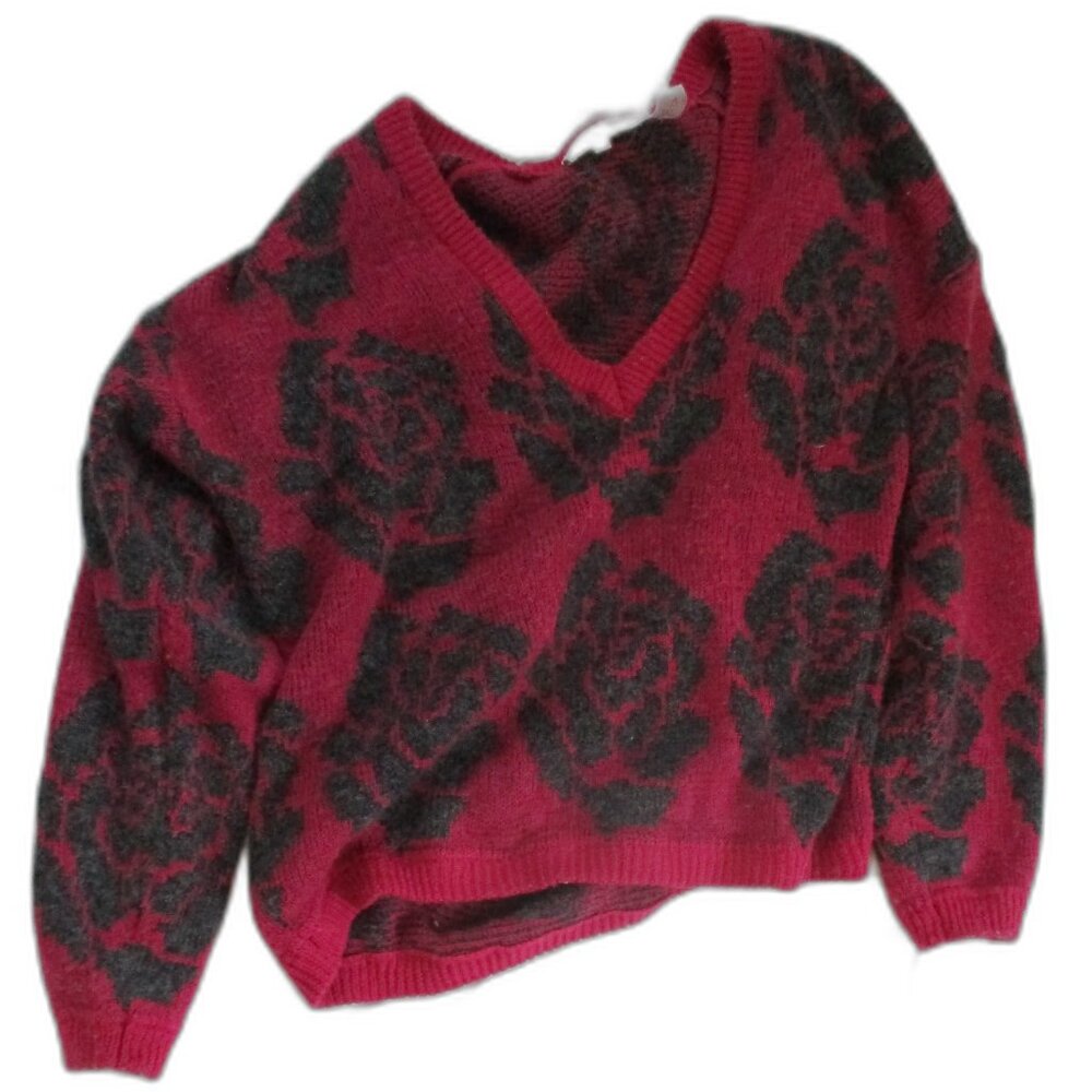 🌸 Vintage Floral Knit Sweater – Marella – Size L 🌸